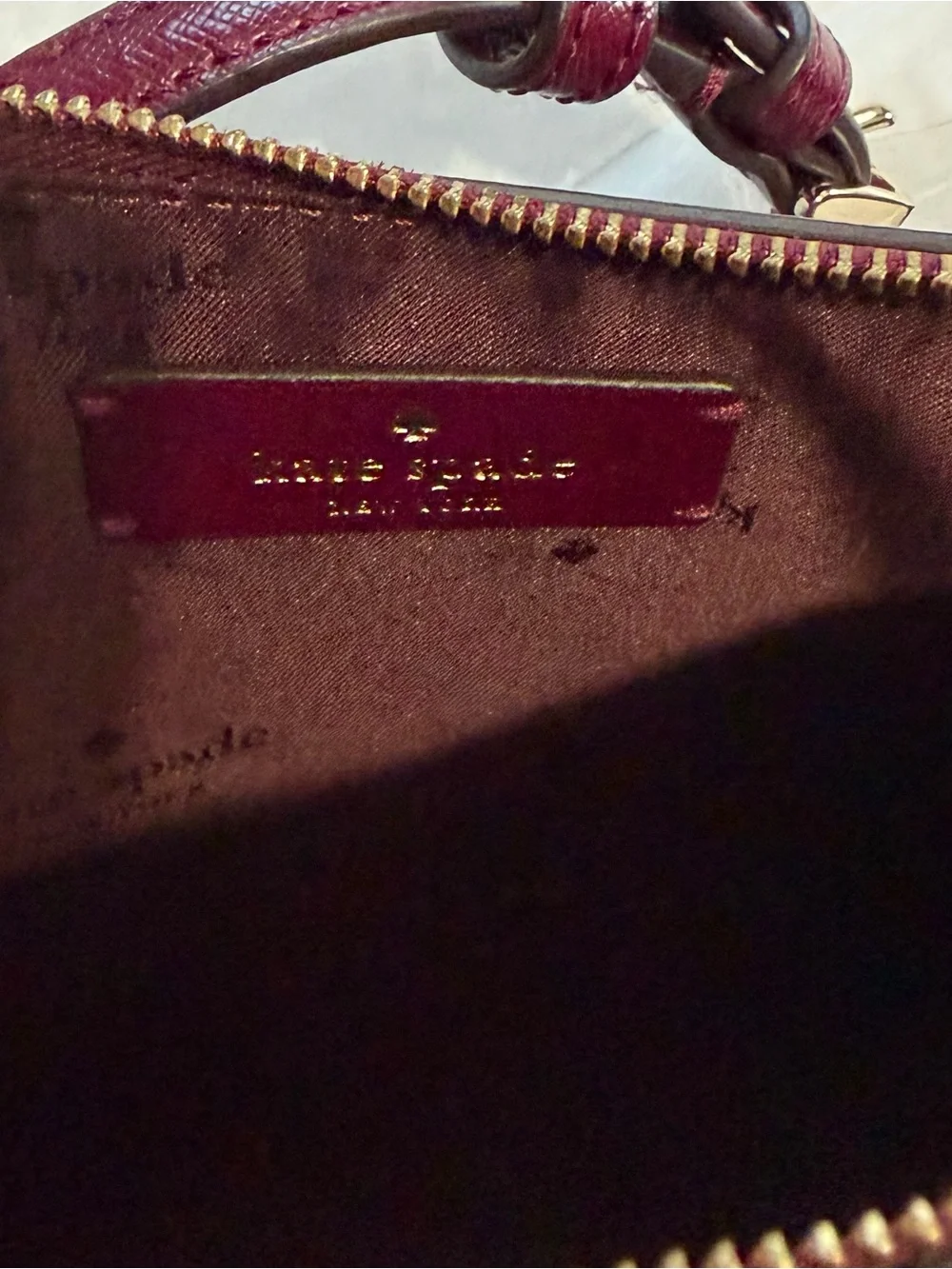 kate spade Burgundy Leather Crossbody Bag